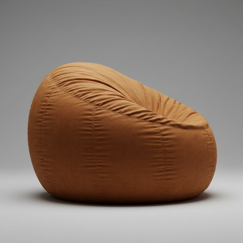 Caramel brown comfort bean bag