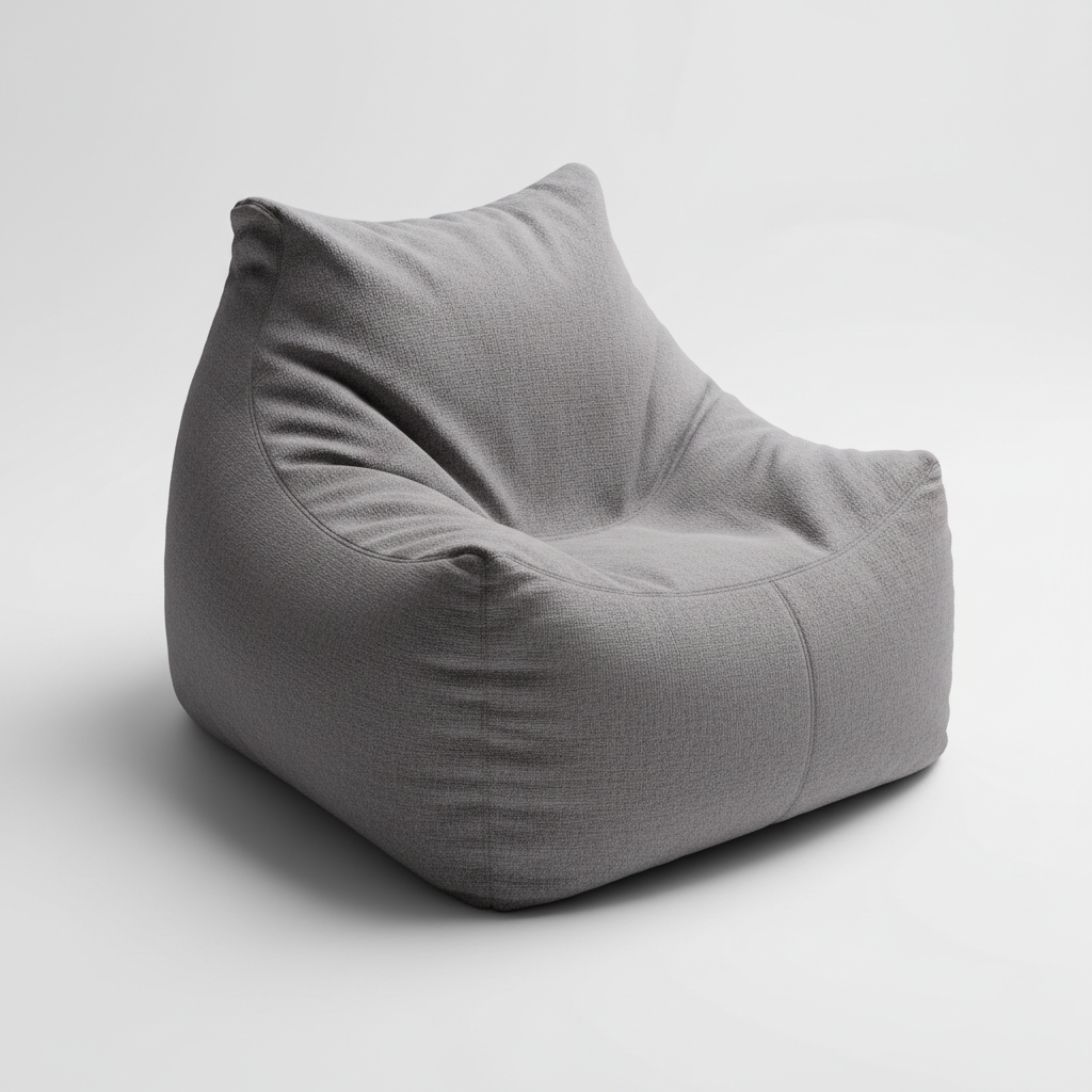 Soft gray versatile bean bag